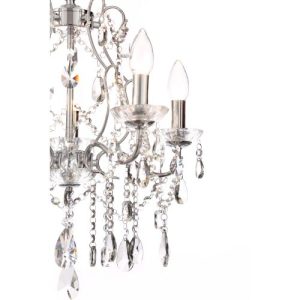 FORUM ANNALEE LRG 5LT CHANDELIER CHR CHROME