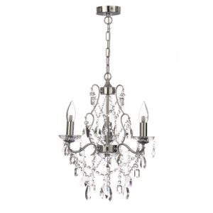 FORUM ANNALEE 3LT CHANDELIER CHR/CLR CHROME