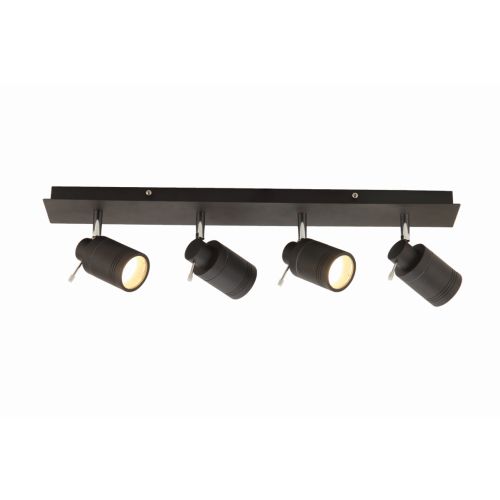 FORUM SCORPIUS 4L BAR IP44 SPOTLIGHT POWDER COATED MATT BLACK