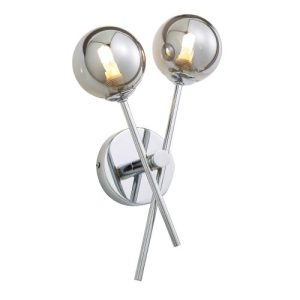 FORUM LINDOS 2LT CROSS ARM WALL LIGHT CHROME/FROSTED CHROME/FROSTED