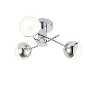 FORUM RHODES 3LT LED SEMI-FLUSH IP44 CHROME