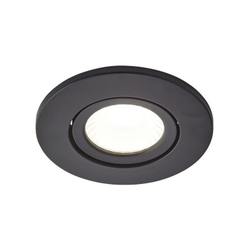 FORUM 3PK SBLK ADJ FIRERATED LED DOWNLIGHT 5W 4000K IP65 SATIN BLACK
