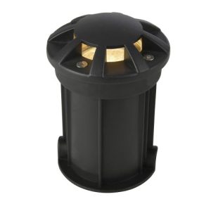 FORUM PAN RECESSED GROUND LIGHT 8 WAY BLACK