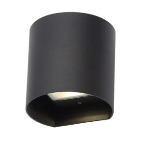 FORUM MAUI ALUMINIUM UP/DOWN LED WALL LIGHT 6W 4K BLACK