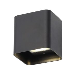 FORUM HANA 6W LED 4K BLACK ALUMINIUM UP/DOWN WALL LIGHT