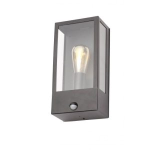 FORUM MINERVA WALL LANTERN C/W PIR BLK