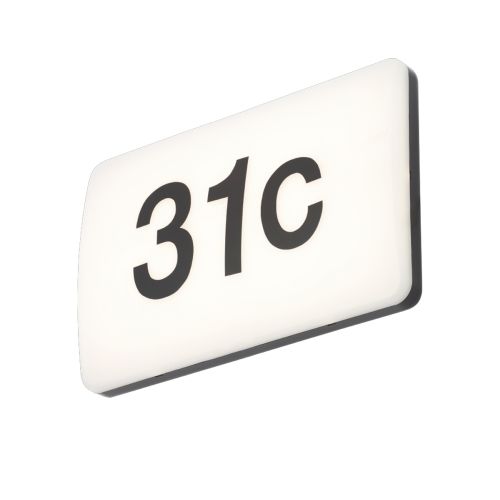 FORUM MESA 16W LED DOOR LIGHT BLACK W M/W SENSOR ADJ IP65 IK10 BLACK