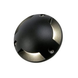 FORUM SCOUT 3 X 1W LED SURFACE MNT GRND LIGHT ALUM IP67 BLACK
