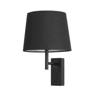 FORLIGHT WALL FIXTURE IP20 AURA E27 15W BLACK 851LM