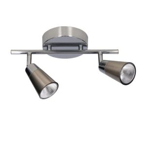 FORLIGHT SPOTLIGHT IP20 VITRO DOUBLE LED 10W 3000K SATIN NICKEL CHROME 897LM