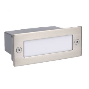 FORLIGHT RECESSED WALL LIGHTING IP54 STAIR LED 1W 3000K POLISHED GREY 5LM