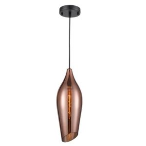 FRANKLIGHT DROPLET COPPER FINISH GLASS PENDANT