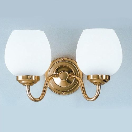 FRANKLITE ALBA 2-LT BRASS OPALGLASS