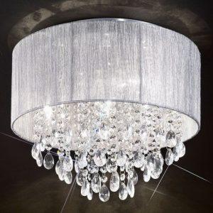 FRANKLITE 4-LIGHT ROYALE CHROME CRYSTAL FITTING