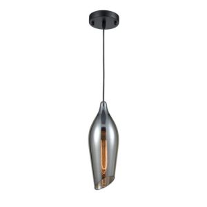 FRANKLITE PCH192 TAPER SMOKED GLASS PENDANT