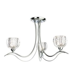 FIRSTLIGHT BLANCHE 3 LIGHT FLUSH CEILING FITTING C