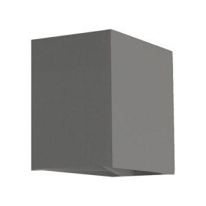 GAP IP54 240V 2X5W LED WHITE 6000K CUBE GRAPHITE GREY WALL LIGHT