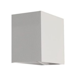 GAP IP54 240V 2X3W LED WHITE 6000K CUBE WHITE WALL LIGHT