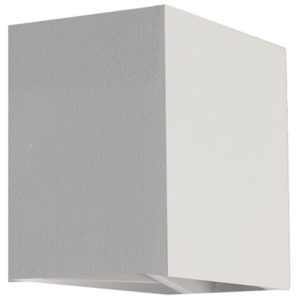GAP IP54 240V 2X3W LED WARMWHITE 3000K CUBE WHITE WALL LIGHT