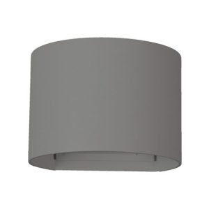 GAP IP54 240V 2X5W LED WHITE 6000K CYLINDER GRAPHITE GREY WALL LIGHT