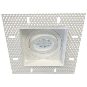 GAP 240V GU10 TRIMLESS PLASTER-IN RECESSED ADJUSTABLE TILT SQUARE DOWNLIGHTER