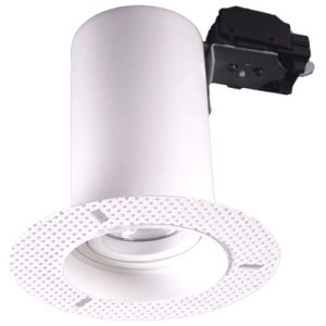 GAP 240V GU10 TRIMLESS PLASTER-IN RECESSED ADJUSTABLE TILT ROUND FIRE-RATED DOWNLIGHTER