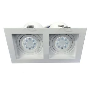 GAP 240V GU10 RECESSED ADJUSTABLE TILT DOUBLE SQUARE DOWNLIGHTER