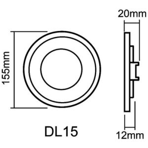 GAP IP20 15W ROUND WW / WW 3000K HALO SEQUENTIAL SWITCHING DOWNLIGHT