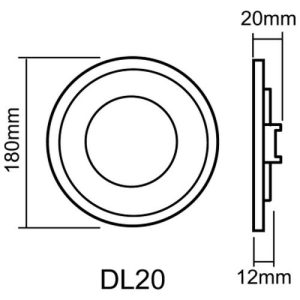 GAP IP20 20W ROUND WW / WW 3000K HALO SEQUENTIAL SWITCHING DOWNLIGHT