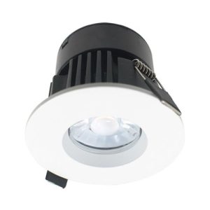 GAP IP65 8W INTEGRATED FIRE-RATED CCT-3 SWITCHABLE LED DOWNLIGHT WITH WHITE MAGNETIC BEZEL