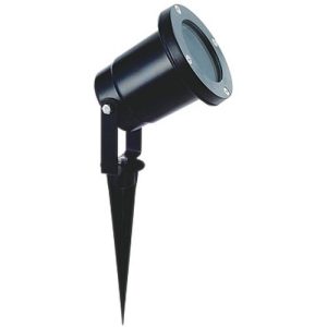 GAP IP65 BLACK DIE-CAST ALUMINIUM LOW VOLTAGE ADJUSTABLE SPOTLIGHT WITH SPIKE