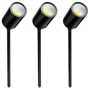 GAP IP65 5W LED WARMWHITE 3000K BLACK ADJUSTABLE TRIPLE SPIKELIGHT KIT