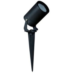 GAP IP65 240V ALUMINIUM POWDER COATED BLACK ADJUSTABLE GU10 SPIKELIGHT