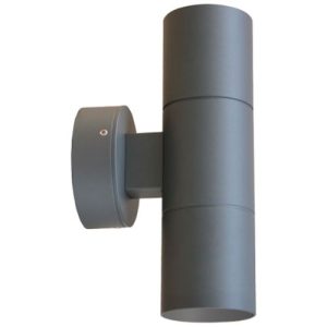 GAP IP65 240V ALUMINIUM POWDER COATED GRAPHITE GREY UP | DOWN GU10 WALL LIGHT