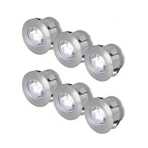 GAP IP67 28MM 316 STAINLESS STEEL WARMWHITE 3000K 6 LIGHT LED KIT INCLUDING IN-LINE DRIVER AND JUNCTION BOX