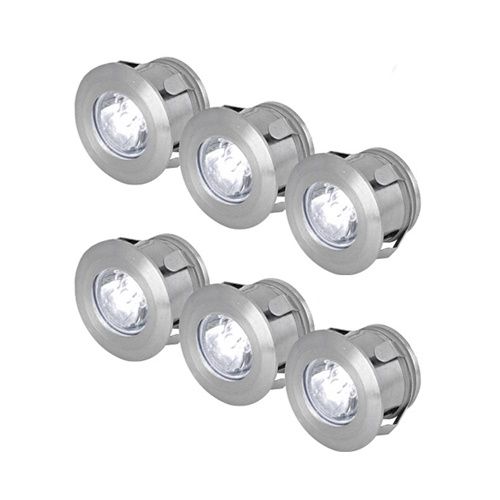 GAP IP67 28MM 316 STAINLESS STEEL WARMWHITE 3000K 6 LIGHT LED KIT INCLUDING IN-LINE DRIVER AND JUNCTION BOX