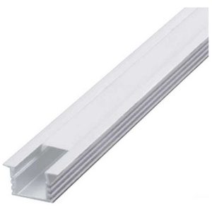 GAP ALUMINIUM POWDER COATED WHITE 12MM WALL RECESSED CHANNEL FOR LINEAR FLEX WITH PC DIFFUSER (2M LENGTH)