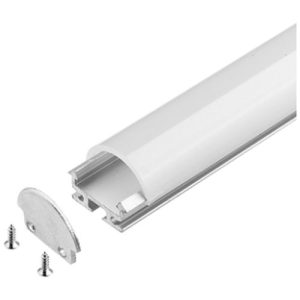 GAP ALUMINIUM CURVE CHANNEL FOR LINEAR FLEX WITH PC DIFFUSER (2M LENGTH)