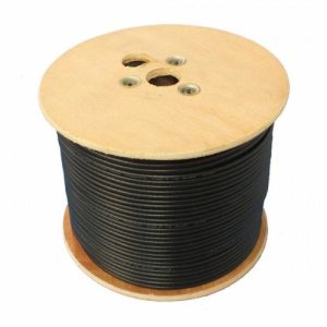 TWIN SATELLITE CABLE BLACK 14X7MM 100MTR