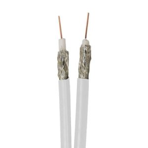 TWIN SATELLITE CABLE WHITE 14X7MM 100MTR