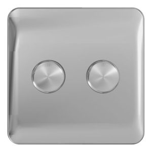 SCHNEIDER LISSE SCREWLESS POLISHED CHROME 2G LED DIMMER