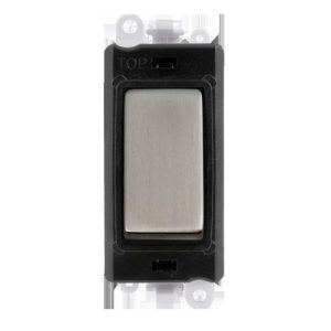 CLICK GRIDPRO MODULES 20AX 2 WAY SWITCH BLACK STAINLESS STEEL