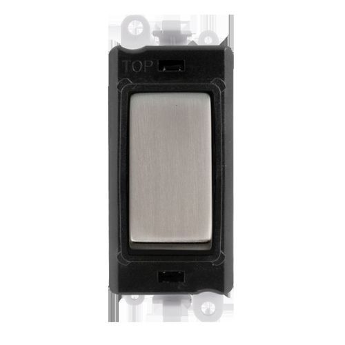 CLICK GRIDPRO MODULES 20AX 2 WAY SWITCH BLACK STAINLESS STEEL