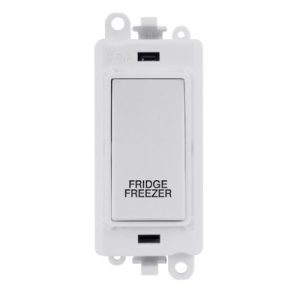 CLICK GRIDPRO POLAR WHITE 20A DP SWITCH MODULE "FRIDGE FREEZER" (POLAR WHITE INS)