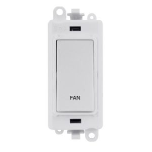 CLICK GRIDPRO POLAR WHITE 20A DP SWITCH MODULE FAN (POLAR WHITE INS)