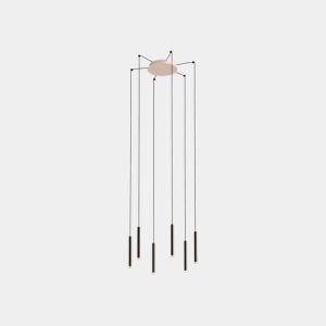 GROK PENDANT CANDLE 6 BODIES LED 18.8W 1013LM 2700K 1-10V WHITE