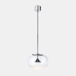 GROK PENDANT ALIVE SINGLE WITH GLASS DIFUSOR LED 6.9W 453LM 2700K CHROME