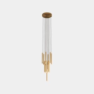 GROK PENDANT CANDLE 14 BODIES CHANDELIER LED 40.3W 2194LM 2700K 0/1...10V GOLD