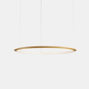 GROK PENDANT CIRCULAR INWARD Ø1200 SURFACE LED 63.5W 2106LM 2700K 0-10V GOLD