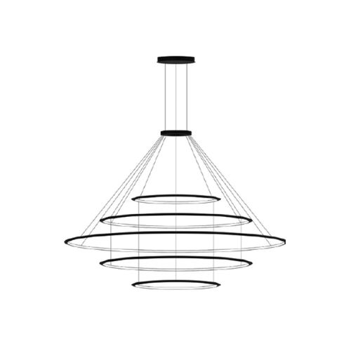 GROK PENDANT CIRCULAR INWARD 5 RINGS (Ø600 Ø1200 Ø2000 Ø1200 Ø600) LED 290.7W 2700K 0-10V WHITE